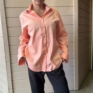 Calvin Klein Peachy orange button down slim fit shirt